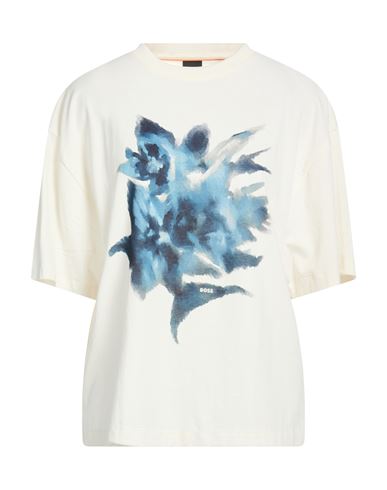 Hugo Boss Boss Woman T-shirt Ivory Size S Cotton, Elastane In White