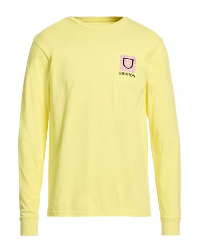 Brixton Man T-shirt Yellow Size M Organic Cotton