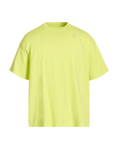 Facetasm Man T-shirt Lime Green Size 5 Cotton