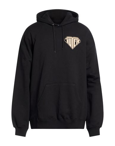 Iuter Man Sweatshirt Black Size Xl Cotton