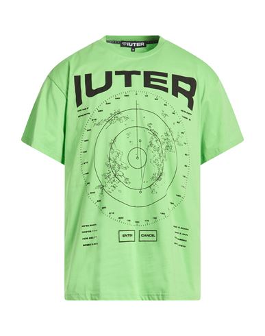 Iuter Man T-shirt Green Size L Cotton