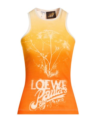 Loewe Paula's Ibiza Woman Tank Top Orange Size S Cotton, Elastane