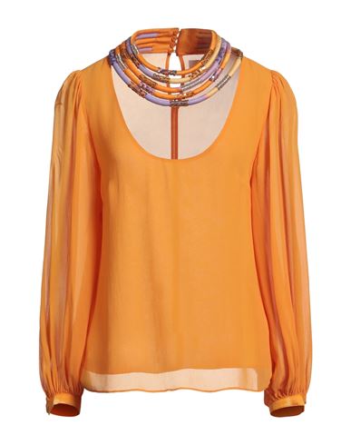 Nenette Woman Top Mandarin Size 8 Viscose In Orange