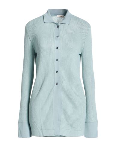 Agnona Woman Shirt Slate Blue Size S Cashmere