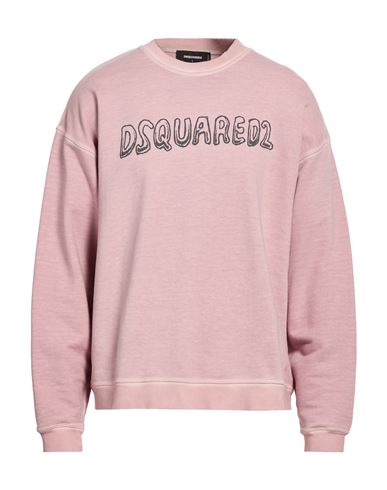 Dsquared2 Man Sweatshirt Antique Rose Size L Cotton In Pink