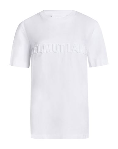 Helmut Lang Man T-shirt White Size L Cotton