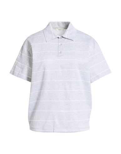 Peserico Woman Polo Shirt Light Grey Size 6 Linen, Cotton In Gray