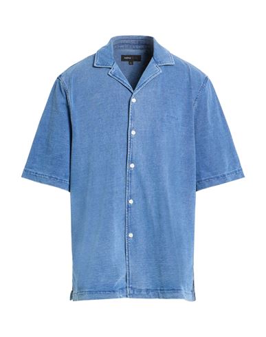 PURPLE Hemd Herren Blau L Herren