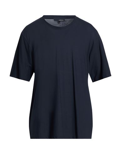 Lardini Man T-shirt Navy Size Xxl Cotton In Blue