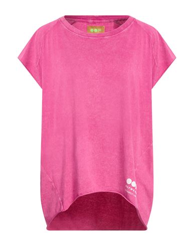 Oof Wear Woman T-shirt Fuchsia Size M Organic Cotton In Pink