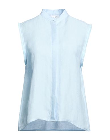 Mvp Wardrobe Woman Shirt Sky Blue Size 6 Linen, Viscose