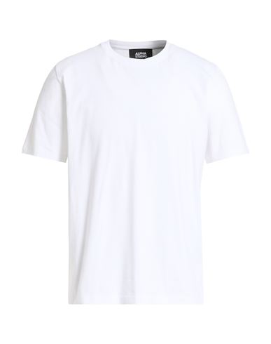 Alpha Studio Man T-shirt White Size 42 Cotton, Elastane