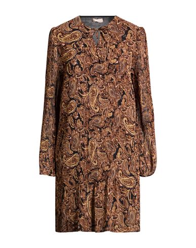 Minivestido Mujer Marrón 38 Mujer