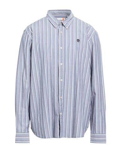 Timberland Man Shirt Grey Size Xxl Cotton In Blue
