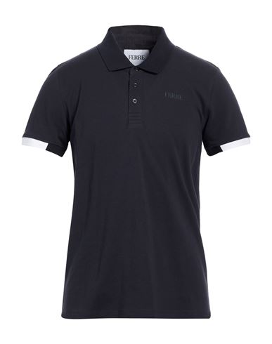 Ferre' Man Polo Shirt Midnight Blue Size Xxl Cotton