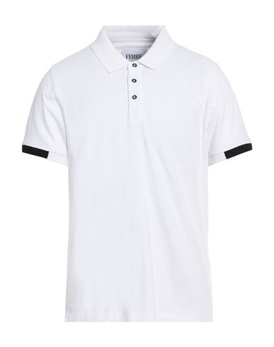 Ferre' Man Polo Shirt White Size Xxl Cotton