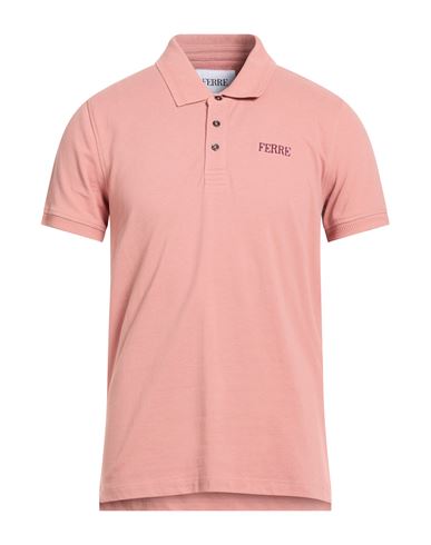 Ferre' Man Polo Shirt Antique Rose Size Xxl Cotton In Pink