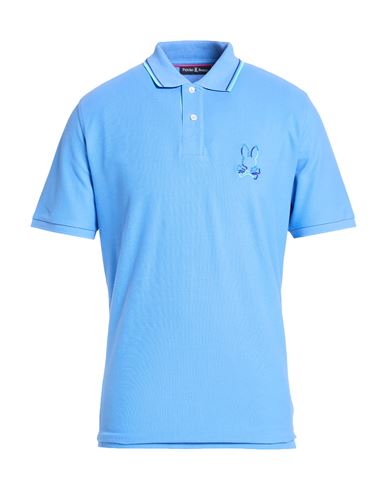 Psycho Bunny Man Polo Shirt Light Blue Size 5 Pima Cotton