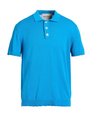 Amaranto Man Sweater Azure Size M Cotton In Blue