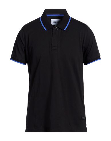 Ferre' Man Polo Shirt Black Size Xxl Cotton