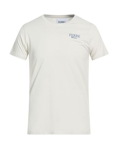 Ferre' Man T-shirt Beige Size Xxl Cotton In Neutral