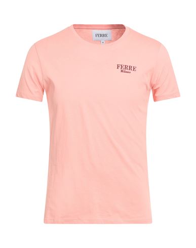 Ferre' Man T-shirt Salmon Pink Size Xxl Cotton