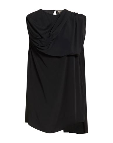 Meimeij Woman Top Black Size 6 Acetate, Silk