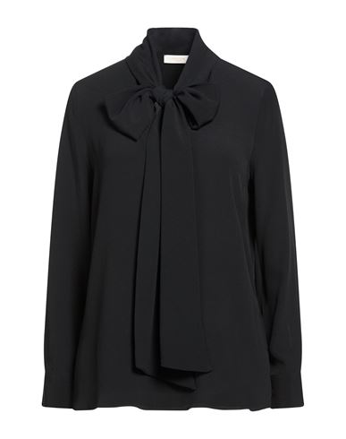 Slowear Woman Shirt Black Size 8 Acetate, Silk