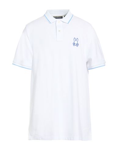 Psycho Bunny Man Polo Shirt White Size 8 Pima Cotton