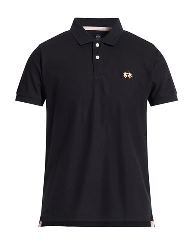 La Martina Man Polo Shirt Black Size Xxl Cotton