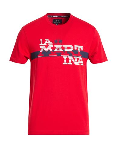 La Martina Man T-shirt Red Size Xxl Cotton