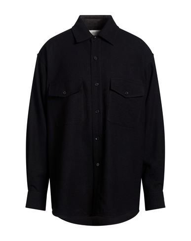 Lemaire Man Shirt Black Size 40 Wool