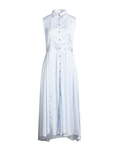 Max & Moi Woman Maxi Dress Azure Size 10 Polyester In Blue