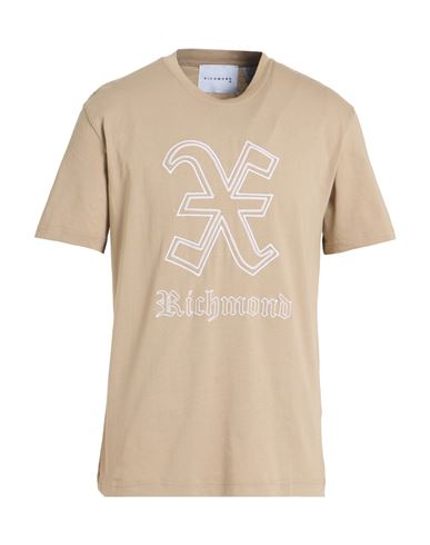 Richmond X Man T-shirt Khaki Size L Cotton In Sand