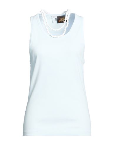 Loewe Paula's Ibiza Woman Tank Top Sky Blue Size Xl Cotton, Elastane