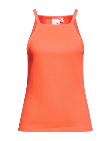Ichi Woman Top Orange Size M Cotton, Elastane