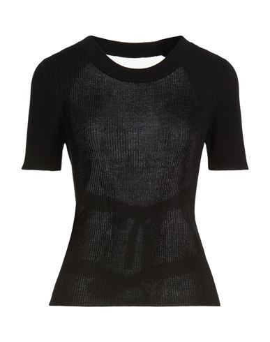 Eudon Choi Woman Top Black Size L Tencel, Silk