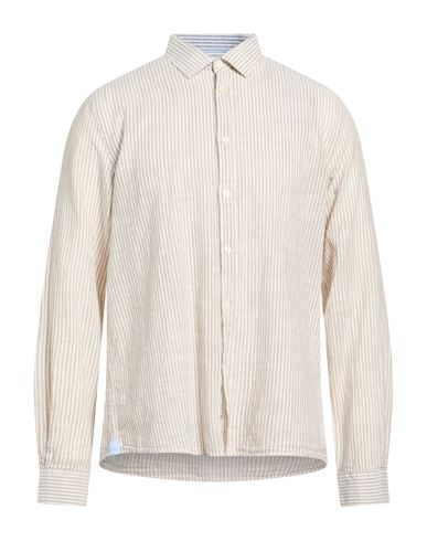 Fred Mello Man Shirt Beige Size 3xl Cotton In Sand