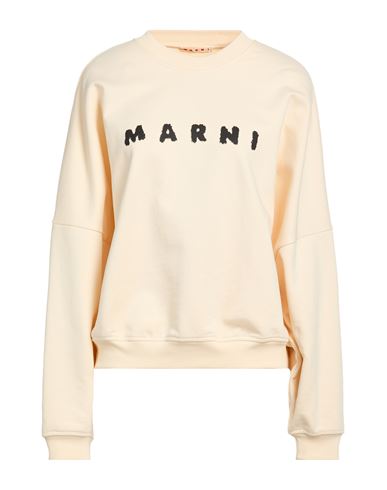 Marni Woman Sweatshirt Cream Size 6 Cotton In White