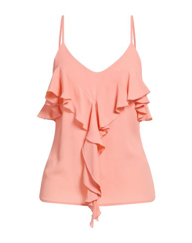 Grifoni Woman Top Salmon Pink Size 10 Acetate, Silk In Orange