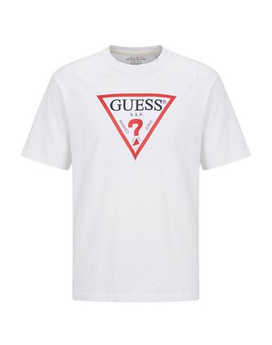 Guess Jeans Man T-shirt White Size Xs Cotton