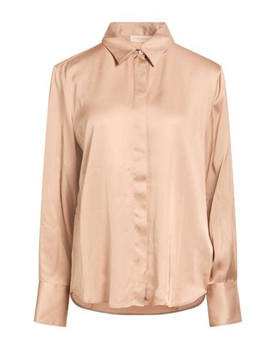 Glanshirt By Slowear Woman Shirt Camel Size 10 Viscose In Sand