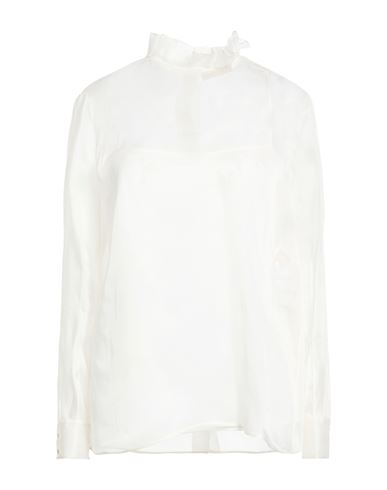 Pucci Woman Shirt Cream Size 14 Silk In White