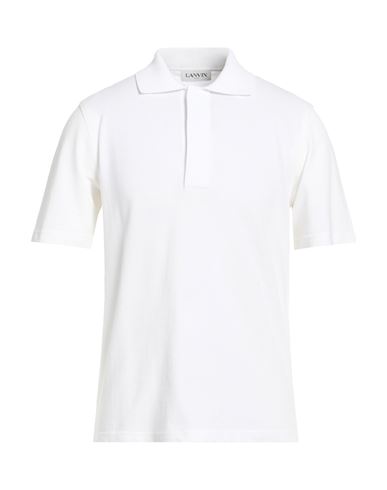 Lanvin Man Polo Shirt White Size M Cotton