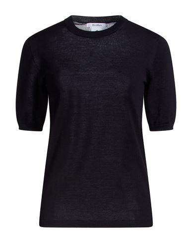 Max Mara Woman Sweater Midnight Blue Size L Virgin Wool In Black