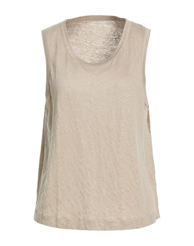 Majestic Filatures Woman Tank Top Sand Size 2 Linen, Elastane In Neutral