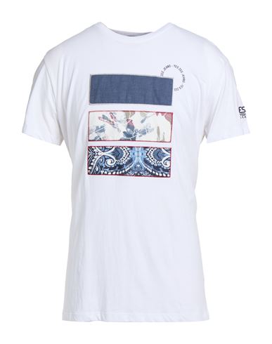 Yes Zee By Essenza Man T-shirt White Size Xxl Cotton