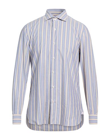 Isaia Man Shirt Slate Blue Size 17 ½ Cotton