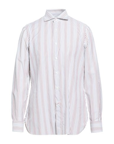 Isaia Man Shirt Off White Size 17 ½ Cotton