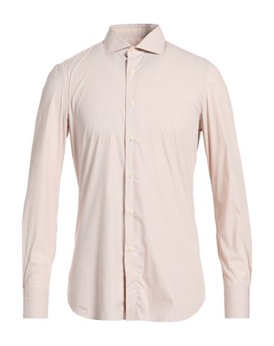 Boglioli Man Shirt Sand Size 16 ½ Cotton, Polyamide, Elastane In Neutral